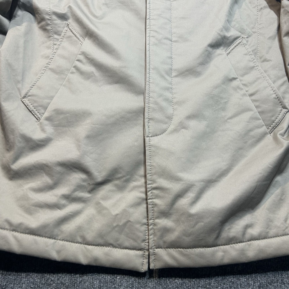 Zara Man Hidden Button Car Coat Technical Trench Jacket Beige Mens Sz XL - Picture 3 of 12